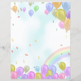 Ballons pastel papier blad