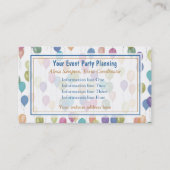Ballons Patroon Party Event Planning Visitekaartje (Voorkant)