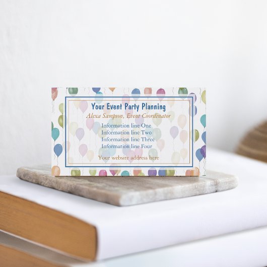 Ballons Patroon Party Event Planning Visitekaartje