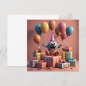 Ballons schattig artwork platte kaart (Voorkant / Achterkant)