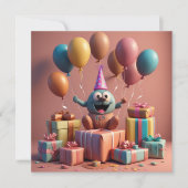 Ballons schattig artwork platte kaart (Voorkant)