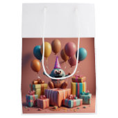 Ballons schattig kunstwerk medium cadeauzakje (Achterkant)