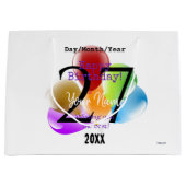 Ballons, speciaal gepersonaliseerd op de dag van d groot cadeauzakje (Voorkant)