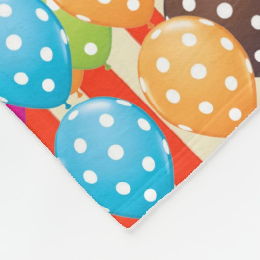Ballons Stripes polka stipt circus Fleece Deken (Hoek)