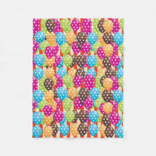 Ballons Stripes polka stipt circus Fleece Deken