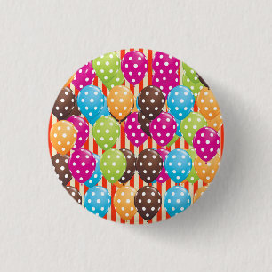 Ballons Stripes polka stipt circus Ronde Button 3,2 Cm