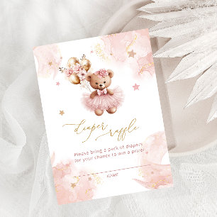 Ballons Teddy Bear Luier Raffle Tickets Informatiekaartje