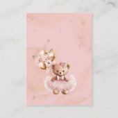 Ballons Teddy Bear Luier Raffle Tickets Informatiekaartje (Achterkant)