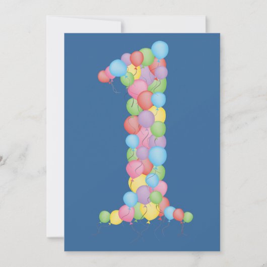 Ballons van de Partij van de Verjaardag van Kaart (Voorkant)