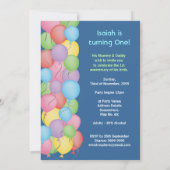 Ballons van de Partij van de Verjaardag van Kaart (Achterkant)