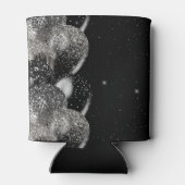 Ballons Verjaardag Zwart Zilver Glitter Party Blikjeskoeler (Achterkant)