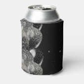 Ballons Verjaardag Zwart Zilver Glitter Party Blikjeskoeler (Blikje Achterkant)