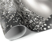 Ballons Verjaardag Zwart Zilver Glitter Party Cadeaupapier (Rol Hoek)