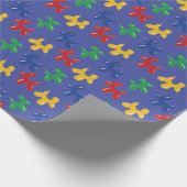 Ballonsculptuur primaire kleuren honden cadeaupapier (Hoek)