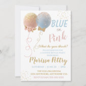 Ballonsekse onthult partijblauw of roze kaart (Voorkant)