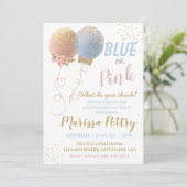 Ballonsekse onthult partijblauw of roze kaart (Staand voorkant)