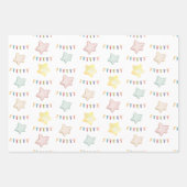 Ballonsterren en banners inpakpapier vel (Voorkant 3)