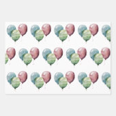 Ballonsterren en banners inpakpapier vel (Voorkant)