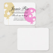 Ballonsterren voor geboorteplanning van feestdag visitekaartje (Voorkant / Achterkant)