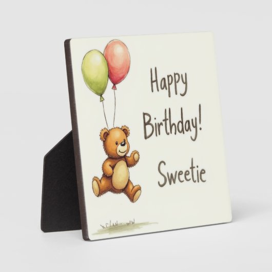 ballonteddybeer fotoplaat (Voorkant)