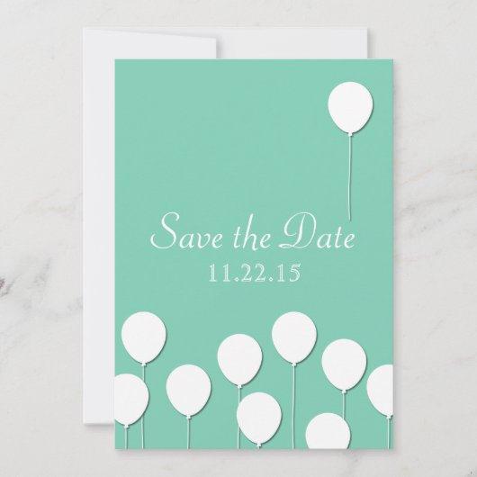 Ballonthema Bewaar de datum Save The Date (Voorkant)