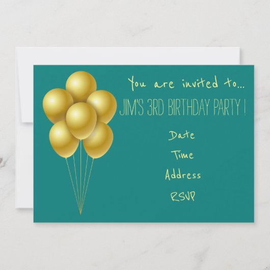 Ballontoddler - jarig kind kaart (Voorkant)