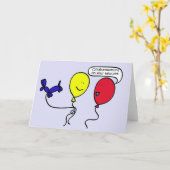 Ballonvaarders, gefeliciteerd kaart (Gele Bloem)