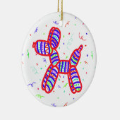 ballonvaarding met kerstversiering keramisch ornament (Rechts)