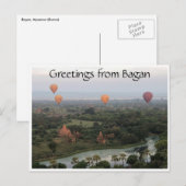 ballonvaarding van bagan briefkaart (Voorkant / Achterkant)