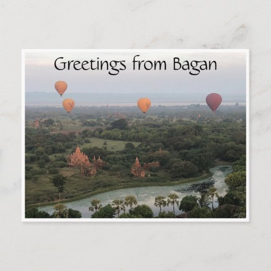 ballonvaarding van bagan briefkaart (Voorkant)