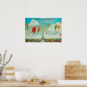 Ballonvaart boven Parijs Poster (Keuken)