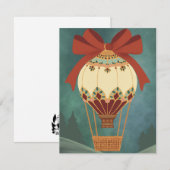 Ballonvaart decoratieve versiering feestdagenkaart (Voorkant / Achterkant)