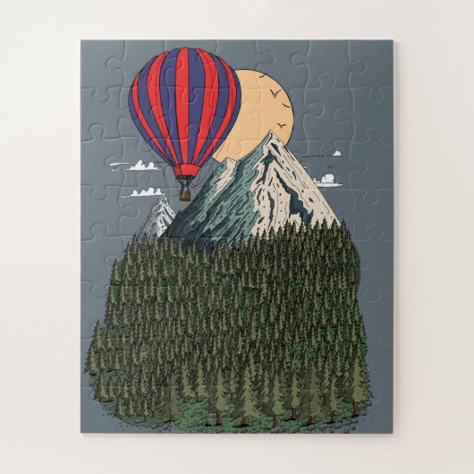 Ballonvaart in de ochtend legpuzzel (Verticaal)