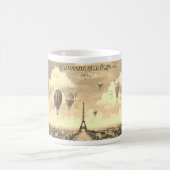 ballonvaart van sepia boven parijs koffiemok (Center)