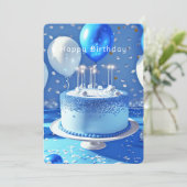 ballonvaartonjekker Confetti Kaart (Staand voorkant)