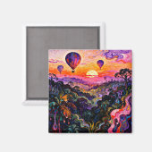 Ballonvaren bij zonsopgang 2 magneet (Voorkant / Achterkant)