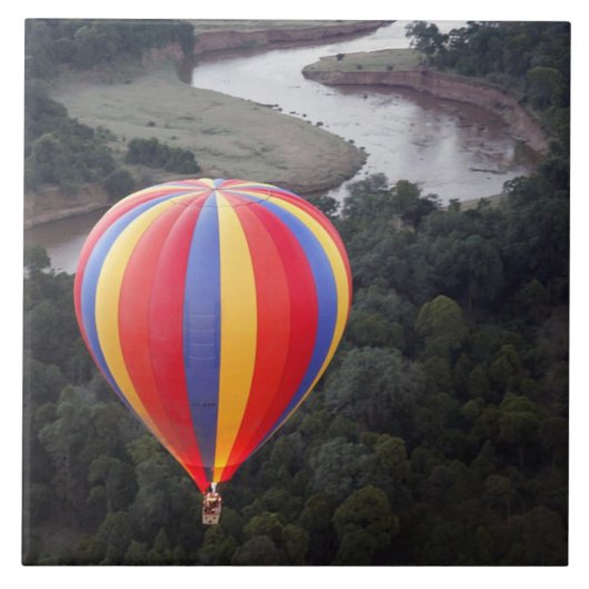 Ballonvaren boven de Mara rivier Tegeltje (Voorkant)
