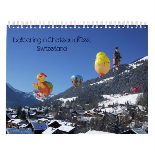 ballonvaren in Chateau d'Oex Kalender (Hoes)