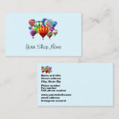 Ballonverkoop, onderhoud, Visitekaartje voor lever (Voorkant / Achterkant)