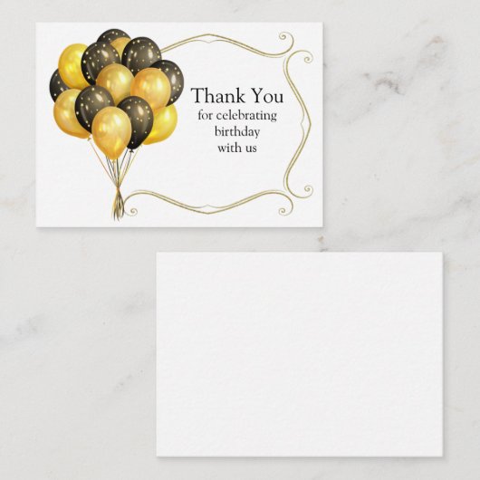 Ballonviering Dankjewel Card Notitiekaartje (Voorkant / Achterkant)