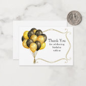 Ballonviering Dankjewel Card Notitiekaartje (Voorkant / Achterkant in situ)