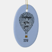 Ballonwerknemer van de Year Recognition Award Keramisch Ornament (Rechts)