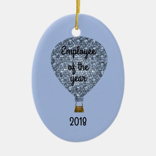 Ballonwerknemer van de Year Recognition Award Keramisch Ornament (Voorkant)