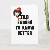 Ballonzijde van Birthday Face om ouder te worden Kaart (Voorkant)