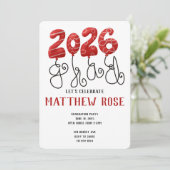 Balloon 2026 Grad Invitation Kaart (Staand voorkant)