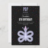 Balloon Animals Butterfly Kids Birthday Party Kaart (Voorkant)