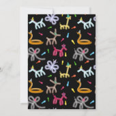 Balloon Animals Elephant Kids Birthday Party Theme Kaart (Achterkant)