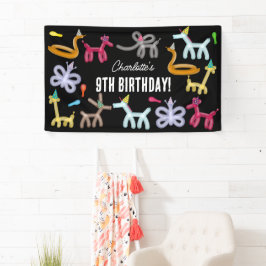 Balloon Animals Kids Birthday Party Theme Spandoek