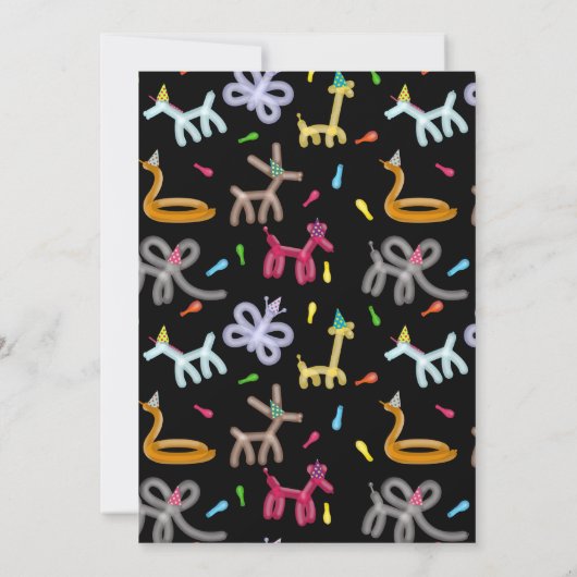 Balloon Animals Kids Party Theme (Achterkant)