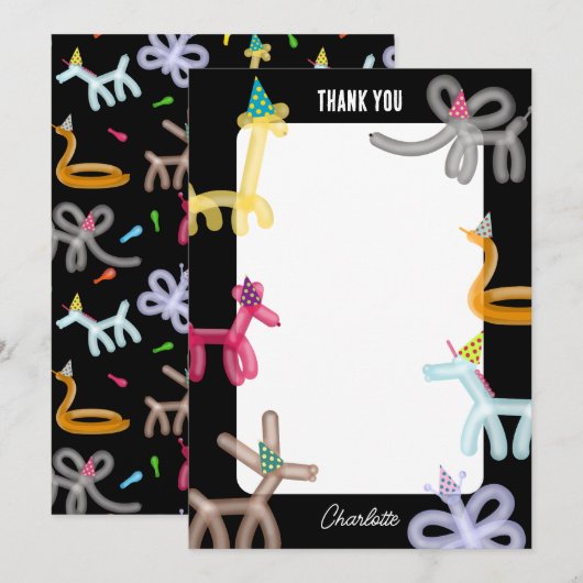 Balloon Animals Kids Party Theme (Voorkant / Achterkant)